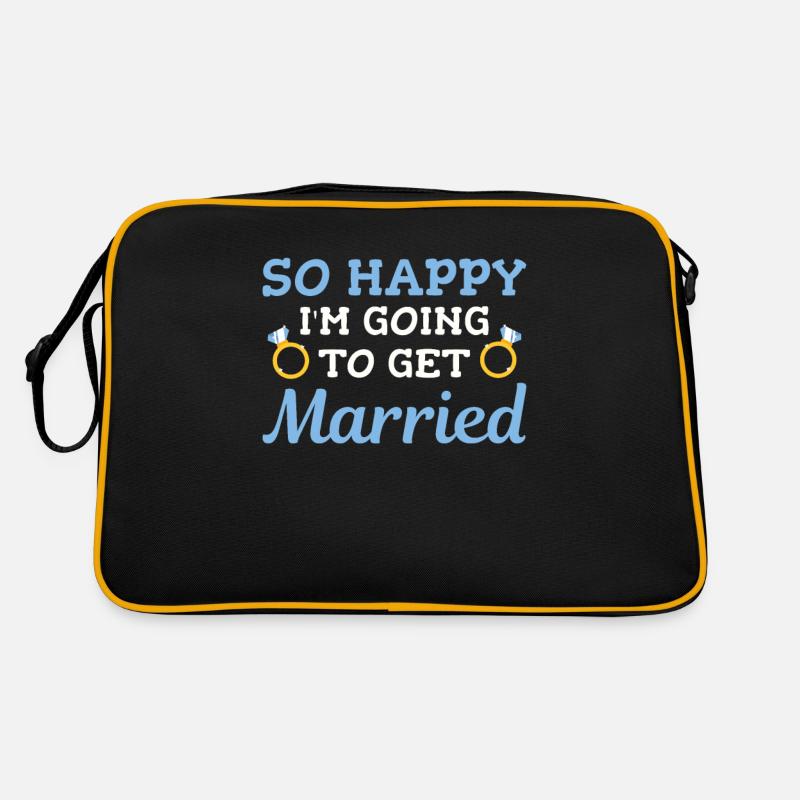 Tellement heureuse que j’étais pour les mariés Sac Retro