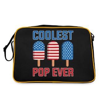 Coolest Pop Ever Popsicle Ice Cream Gift - Retro Bag - black/gold - Back