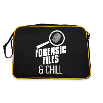 Forensische Akten Forensischer Wissenschaftler - Retro Tasche - Schwarz/Gold - Hinten