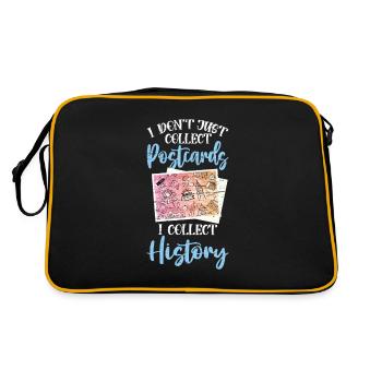 Deltiology I Collect History Deltiologist - Retro Bag - black/gold - Back