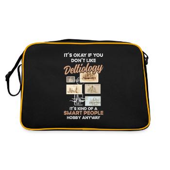 Deltiology-hobby-deltiologist-postcard-collector - Retro Bag - black/gold - Back