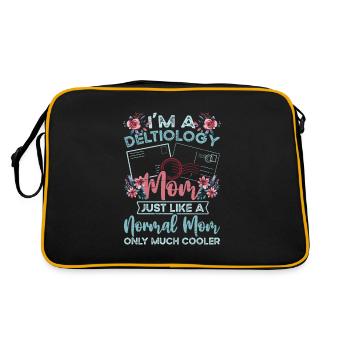 Deltiology Mom Postcard Collector for Deltiologists - Retro Bag - black/gold - Back