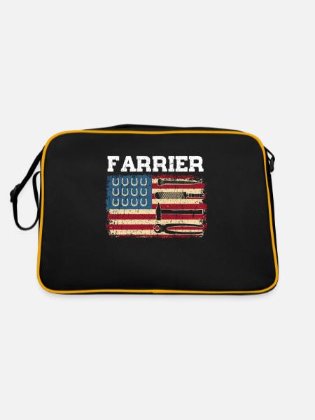 USA Patriotic America Artisan Forgeron - Sac Retro - noir/or - Dos