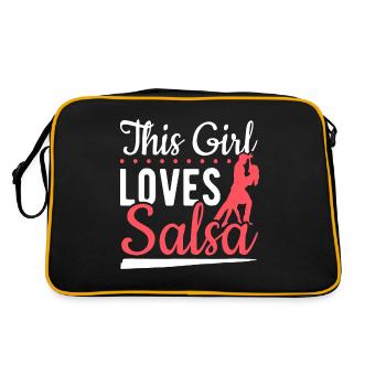 Danse latine Cette fille aime la salsa - Sac Retro - noir/or - Dos