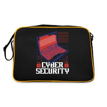 Cyber Sicherheit Hack IT Sicherheit Cybersecurity - Retro Tasche - Schwarz/Gold - Hinten