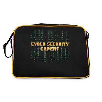 Experte Für Cybersicherheit Hacker Cybersecurity - Retro Tasche - Schwarz/Gold - Hinten