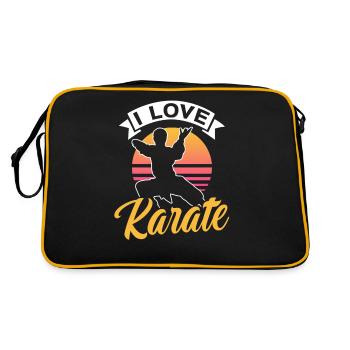 J’adore les arts martiaux de combat de karaté arts martiaux - Sac Retro - noir/or - Dos