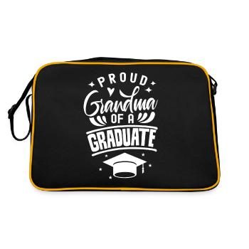 Proud Grandmother Of a Graduate Graduate - Retro Bag - black/gold - Back