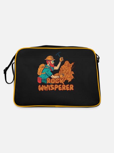 Stone Whisperer Geology Student Geology Geology - Retro Bag - black/gold - Back
