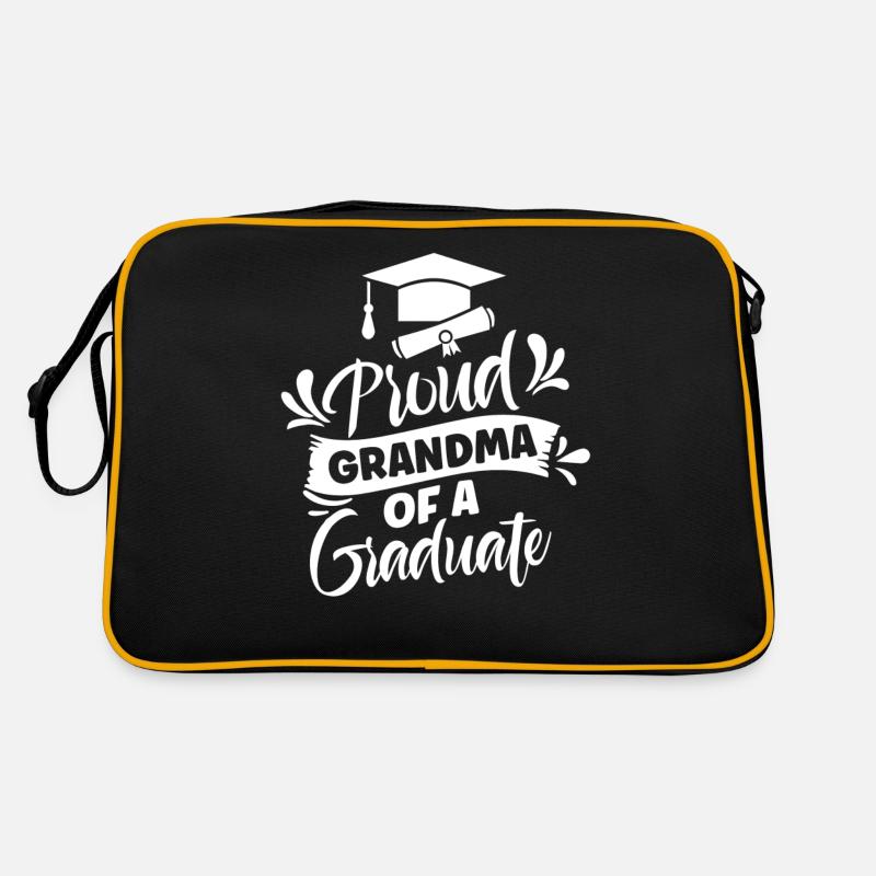 Stolze Großmutter Eines Absolventen Absolvent Retro Tasche