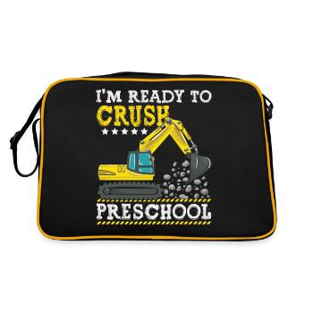 Kids I m Ready To Crush Preschool Construction - Retro Bag - black/gold - Back