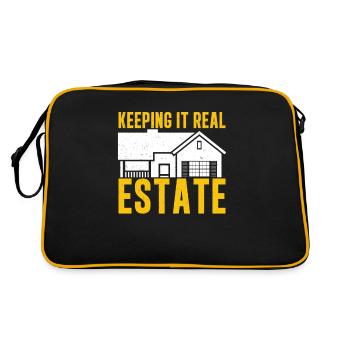 Keeping It Real Estate Funny Property Management - Retro Bag - black/gold - Back
