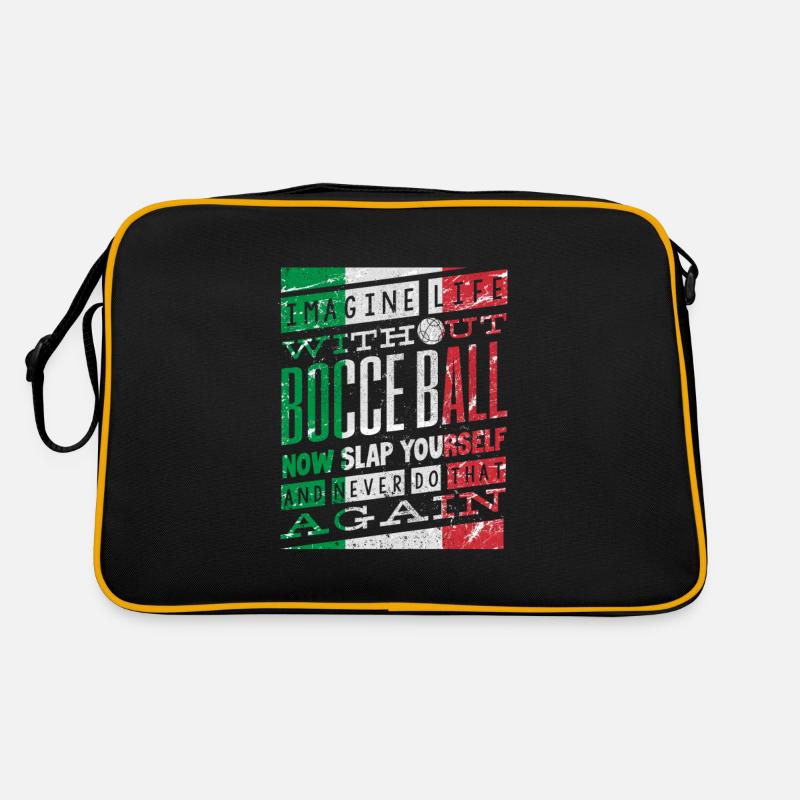 Bocce Ball Player Boules Image Life Without Bocce Retro Tasche