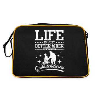 La vie est bette avec vos petits-enfants - Sac Retro - noir/or - Dos