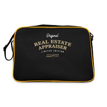 Real Estate Appraiser Funny Job Title Profession - Retro Bag - black/gold - Back