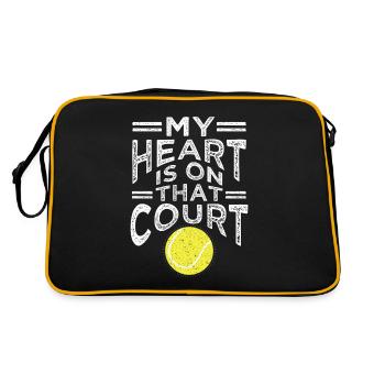 Mon cœur est sur ce court de tennis Mama Papa - Sac Retro - noir/or - Dos