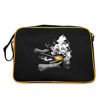 Glassblower Glass Blowing Glass Art - Retro Bag - black/gold - Back