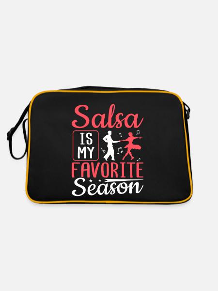 La salsa est ma saison préférée Danse latine Salsa - Sac Retro - noir/or - Dos