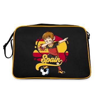 Spanien Fußball - Retro Tasche - Schwarz/Gold - Hinten