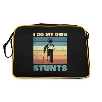 Je fais mes propres cascades pour les malheureux - Sac Retro - noir/or - Dos