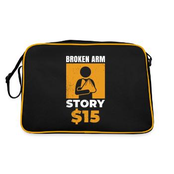 Broken Arm Story $15 For The Unfortunate - Retro Bag - black/gold - Back
