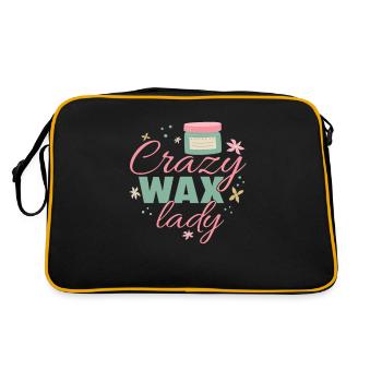 Esthetician Crazy Wax Lady Waxing Cosmetologist - Retro Bag - black/gold - Back