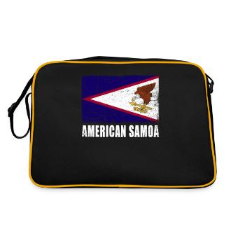 Drapeau des Samoa américaines - Sac Retro - noir/or - Dos