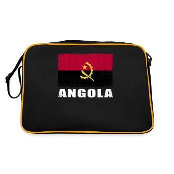 Angola Flag Grunge Angola Flag - Sac Retro - noir/or - Dos