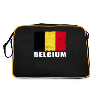 Belgique Drapeau Grunge Belgique Drapeau - Sac Retro - noir/or - Dos