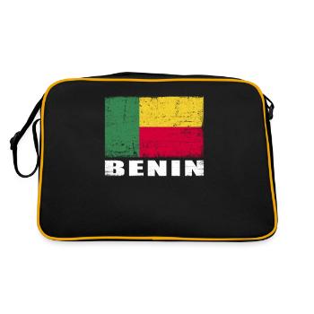 Drapeau du Bénin Grunge Drapeau du Bénin - Sac Retro - noir/or - Dos