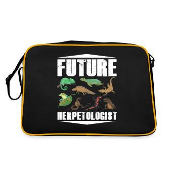 Future herpetologist Reptiles Amphibians - Retro Bag - black/gold - Back