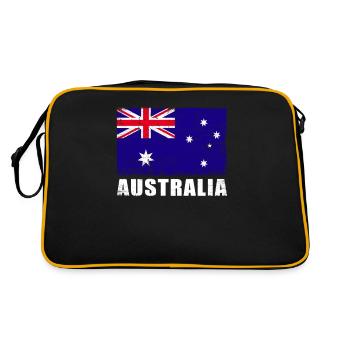 Drapeau de l’Australie Grunge Drapeau de l’Australie - Sac Retro - noir/or - Dos
