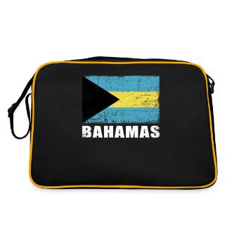 Bahamas Flag Grunge Bahamas Flag - Sac Retro - noir/or - Dos