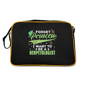 Herpetologist Girls Reptiles Amphibians - Retro Bag - black/gold - Back