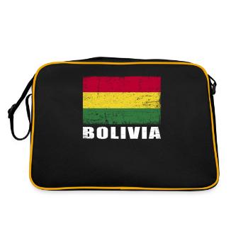 Bolivie Drapeau Grunge Bolivie Drapeau - Sac Retro - noir/or - Dos