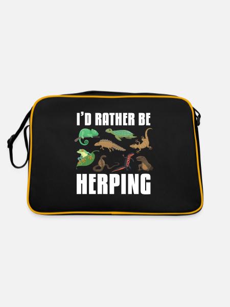 Je préférerais ping reptiles amphibiens - Sac Retro - noir/or - Dos