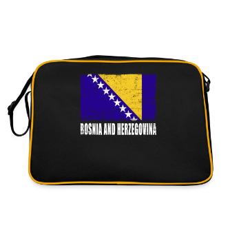 Drapeau de bosnie-Herzégovine - Sac Retro - noir/or - Dos