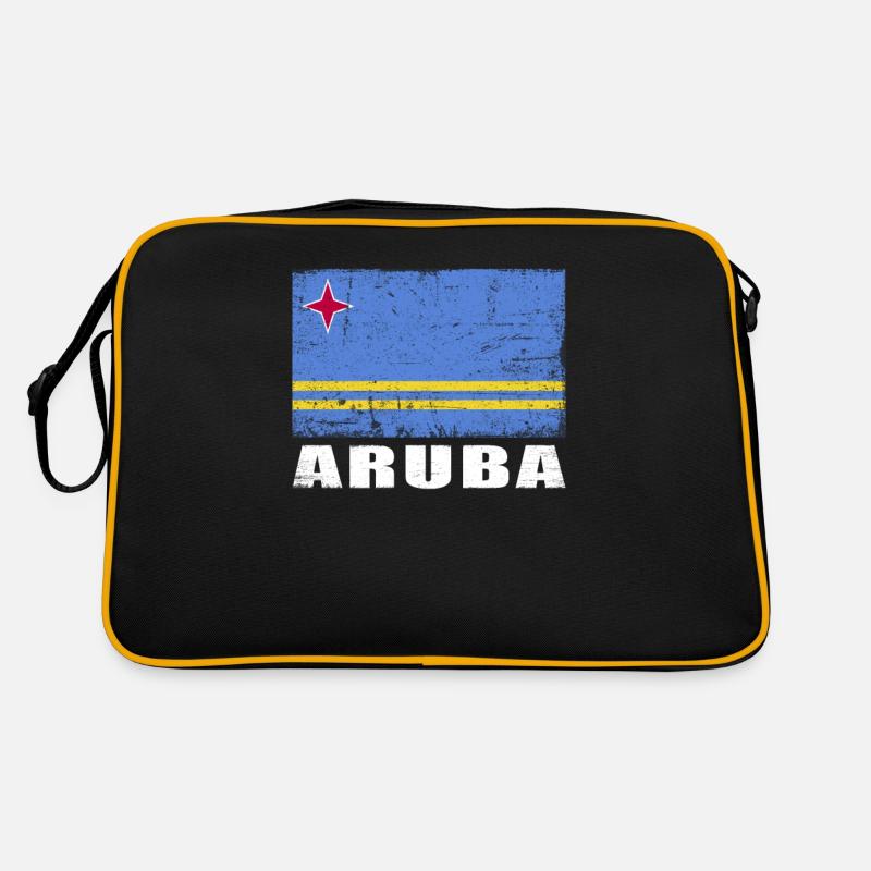 Drapeau d’Aruba Grunge Drapeau d’Aruba Sac Retro