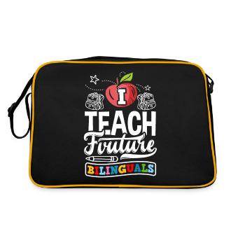 ESL Teacher Linguist I Teach Future Bilinguals - Retro Bag - black/gold - Back