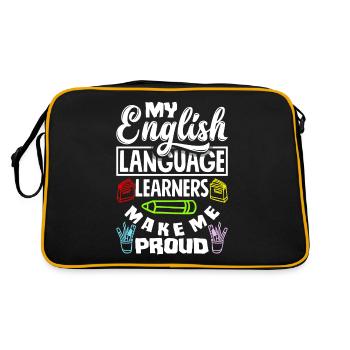 ESL Teacher Linguist Multilingual Teaching - Retro Bag - black/gold - Back