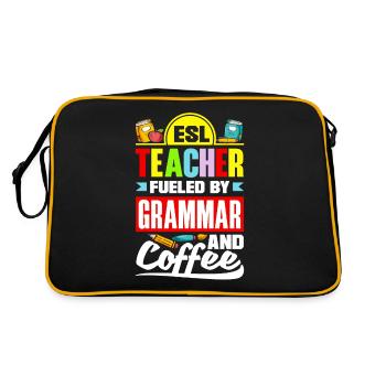 ESL Teacher Linguist Multilingual Teaching - Retro Bag - black/gold - Back