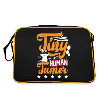 Circus Performer Tiny Human Tamer Funny - Retro Bag - black/gold - Back
