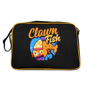 Circus Performer Clown Fish Funny - Retro Bag - black/gold - Back