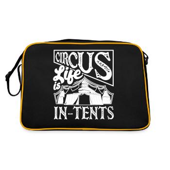 Artiste de cirque La vie de cirque est sous tentes - Sac Retro - noir/or - Dos