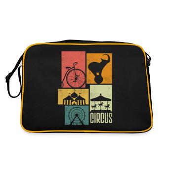 Circus Performer Silhouettes - Retro Bag - black/gold - Back