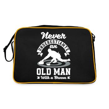 Curling Player for a Curler Never Underestimate - Retro Bag - black/gold - Back