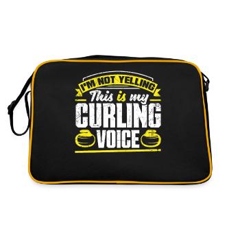 Curling Player for a Curler I'm Not Yelling - Retro Bag - black/gold - Back