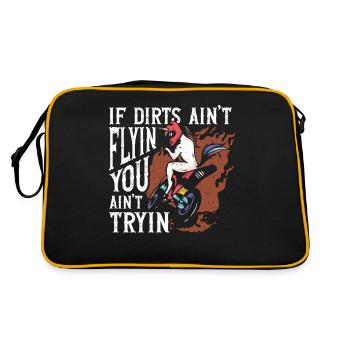 If The Dirt Ain't Flyin You Ain't Tryin Unicorn - Retro Bag - black/gold - Back