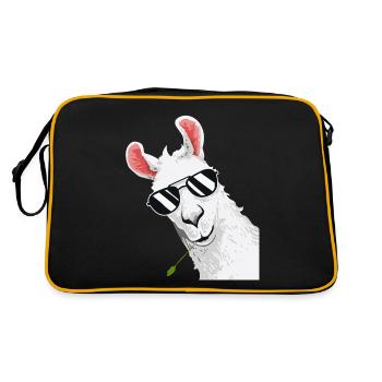 Alpaga Lama Camel Lover Llama Dictons - Sac Retro - noir/or - Dos