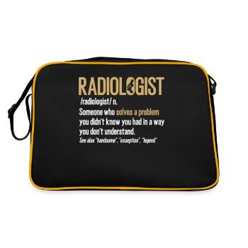 Radiologist Definition For X-Ray CT Technicians - Retro Bag - black/gold - Back